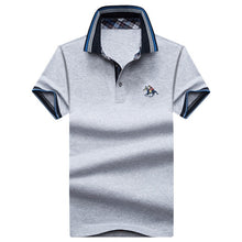Load image into Gallery viewer, New Casual PoloShirts Men 3D Embroidery Summer Short Sleeve For Man Slim Fit Cotton Solid Color Camisa Polos hombre Masculina