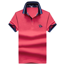 Load image into Gallery viewer, New Casual PoloShirts Men 3D Embroidery Summer Short Sleeve For Man Slim Fit Cotton Solid Color Camisa Polos hombre Masculina