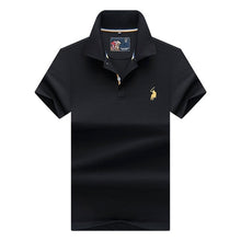 Load image into Gallery viewer, New Casual PoloShirts Men 3D Embroidery Summer Short Sleeve For Man Slim Fit Cotton Solid Color Camisa Polos hombre Masculina